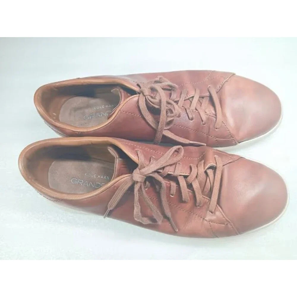 Cole Haan GrandPro Men’s Leather Sneakers Brown Lace-Up Size 11.5